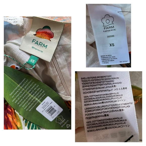 Farm Rio Forest Birds Mini Dress XS - Picture 13 of 13